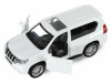 Машина "АВТОПАНОРАМА" Land Cruiser Prado, белый, 1/42, инерция, откр. двери, в/к 17,5*12,5*6,5 см