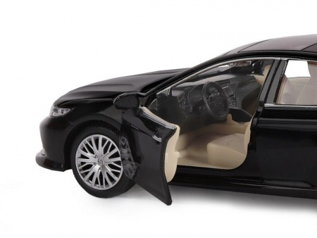Фото Машина "АВТОПАНОРАМА" Toyota Camry, черный, 1/32, свет, звук, инерция, в/к 17,5*13,5*9 см | Инномарт