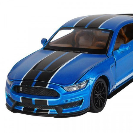 Фото Машина "АВТОПАНОРАМА" Ford Shelby GT350, синий, 1/32, свет, звук, инерция, в/к 17,5*13,5*9 см | Инномарт
