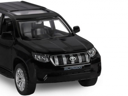 Фото Машина "АВТОПАНОРАМА" Land Cruiser Prado, черный, 1/42, инерция, в/к 17,5*12,5*6,5 см | Инномарт