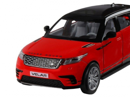Фото Машина "АВТОПАНОРАМА" Range Rover Velar, красный, 1/32, свет, звук, инерция, в/к 17,5*12,5*6,5 | Инномарт