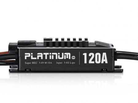 Фото Бесколлекторный регулятор Hobbywing Platinum 120A-V4 (120A-150A, Aircraft, Heli) | Инномарт