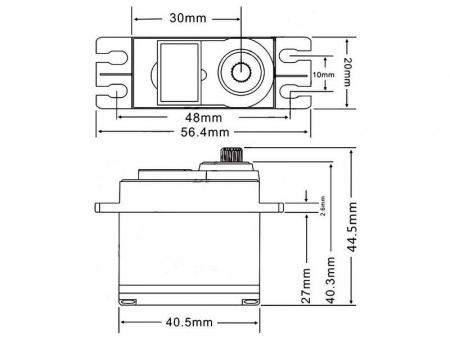 Фото Сервомашинка цифровая JX Servo PDI-4806HB (48.5г/6.21/0.12/6V) стандартная | Инномарт
