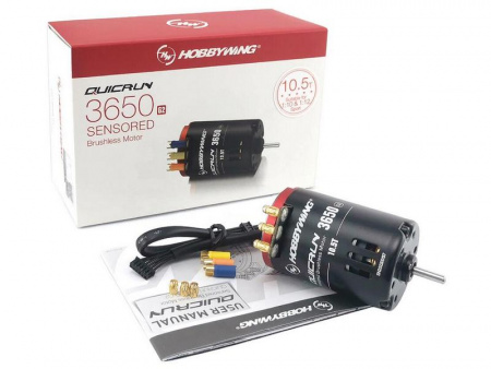 Фото Бесколлекторный сенсорный мотор Hobbywing QUICRUN-3650SD-21.5T-BLACK-G2 (1800KV, 3,17/15мм, 1/10) | Инномарт