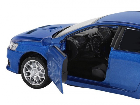 Фото Машина "АВТОПАНОРАМА" Mitsubishi Lancer Evolution, синий, 1/32, свет, звук, в/к 17,5*12,5*6,5 см | Инномарт
