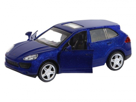 Фото Машина "АВТОПАНОРАМА" Porsche Cayenne S, синий перламутр, 1/43, инерция, в/к 17,5*12,5*6,5 см | Инномарт