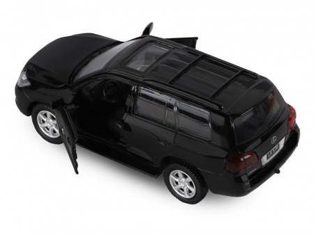 Фото Машина "АВТОПАНОРАМА" Lexus LX570, черный, 1/43, инерция, в/к 17,5*12,5*6,5 см | Инномарт