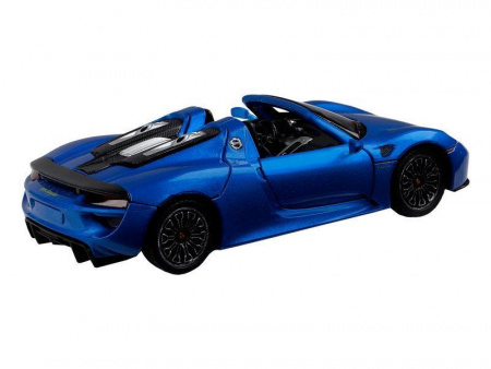 Фото Машина "АВТОПАНОРАМА" Porsche 918 Spyder, 1/24, синий, свет, звук, в/к 24,5х12,5х10,5 см | Инномарт