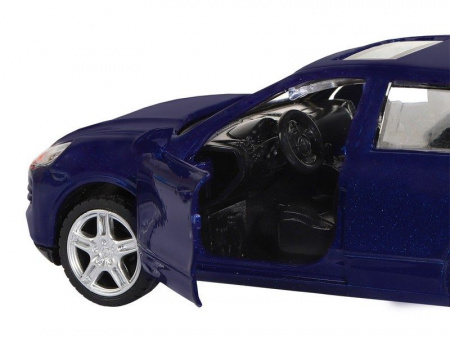 Фото Машина "АВТОПАНОРАМА" Porsche Cayenne S, синий перламутр, 1/43, инерция, в/к 17,5*12,5*6,5 см | Инномарт