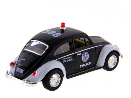 Фото Машина Kinsmart Volkswagen Classical Beetle (Police) инерция (1/12шт.) 1:32 б/к | Инномарт