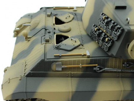 Фото Радиоуправляемый танк Torro King Tiger 1/16, ВВ-пушка, дым, деревянная коробка V3.0 2.4G RTR | Инномарт