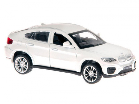 Фото Машина "АВТОПАНОРАМА" BMW X6, 1/43, белый, инерция, откр. двери, в/к 17,5*12,5*6,5 см | Инномарт
