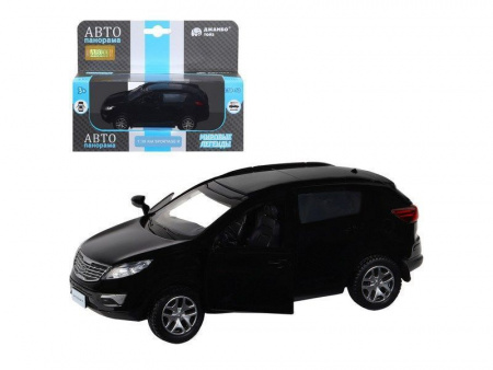 Фото Машина "АВТОПАНОРАМА" KIA SPORTAGE R, черный, 1/39, инерция, в/к 17,5*12,5*6,5 см | Инномарт