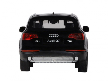 Фото Машина "АВТОПАНОРАМА" Audi Q7, черный, 1/32, свет, звук, инерция, в/к 17,5*13,5*9 см | Инномарт