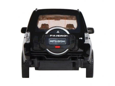 Фото Машина "АВТОПАНОРАМА" Mitsubishi Pajero 4WD Tubro, черный, 1/33, свет, звук, в/к 17,5*13,5*9 см | Инномарт