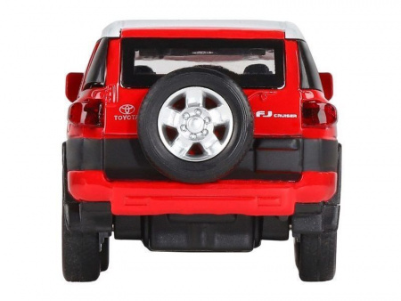 Фото Машина "АВТОПАНОРАМА" Toyota FJ Cruiser, красный, 1/32, свет, звук, инерция, в/к 17,5*13,5*9 см | Инномарт