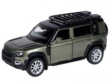 Фото Машина "АВТОПАНОРАМА" Land Rover Defender 110, 1/43, оливковый, инерция, в/к 17,5*12,5*6,5 см | Инномарт