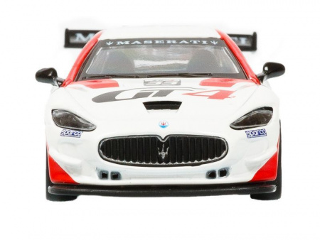 Фото Машина "АВТОПАНОРАМА" Maserati Gran Turismo MC GT4, белый, 1/43, откр. двери, в/к 17,5*12,5*6,5 см | Инномарт