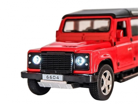 Фото Машина Land Rover Defender 6604 1/32 свет, звук, в асс. инерция (1/12шт.), б/к, 15 см | Инномарт