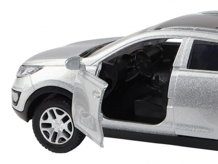 Фото Машина "АВТОПАНОРАМА" KIA SPORTAGE R, серебряный, 1/39, инерция, в/к 17,5*12,5*6,5 см | Инномарт