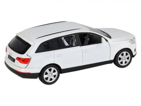 Фото Машина "АВТОПАНОРАМА" Audi Q7, белый, 1/32, свет, звук, инерция, в/к 17,5*13,5*9 см | Инномарт