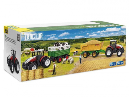 Фото Р/У фермерский трактор Korody с прицепом для скота, широкие колеса 1/24 2.4G 6CH RTR | Инномарт