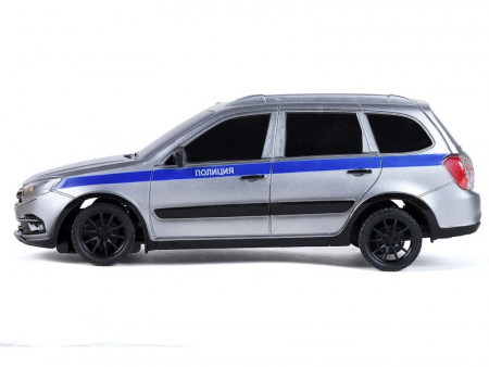 Фото Радиоуправляемая машина AUTODRIVE Lada Granta полиция, 1/16, серебристый, 40MHz, в/к 34*15*13,5см | Инномарт