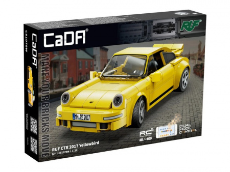 Фото Радиоуправляемый конструктор CaDA спортивный автомобиль RUF CTR 2017 Yellowbird 1/20 (222 детали) | Инномарт