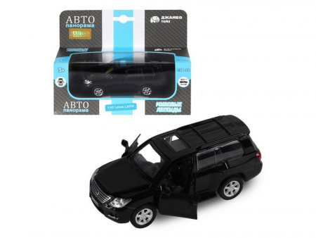 Фото Машина "АВТОПАНОРАМА" Lexus LX570, черный, 1/43, инерция, в/к 17,5*12,5*6,5 см | Инномарт