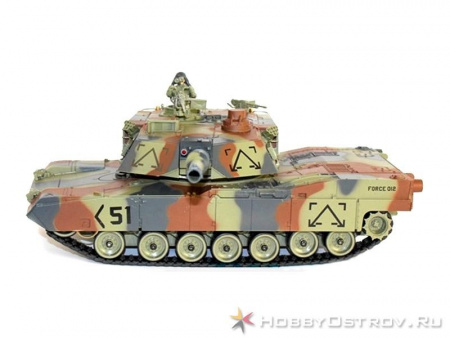 Фото Р/У танк Huan Qi 1:28 M1A2 Abrams, 27/40МГц, стреляет шариками | Инномарт