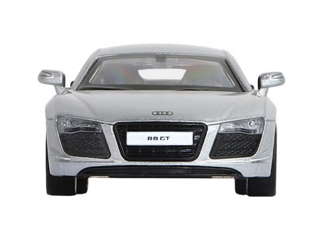 Фото Машина "АВТОПАНОРАМА" Audi R8 GT, серебро, 1/43, инерция, в/к 17,5*12,5*6,5 см | Инномарт