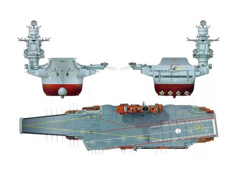 Фото Сборная модель ZVEZDA Российский крейсер "Адмирал флота Сов. Союза Кузнецов», под. набор, 1/720 | Инномарт