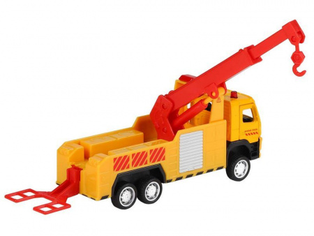 Фото Машина "АВТОПАНОРАМА" VOLVO FM "Эвакуатор", желтый, 1/72, инерция, в/к 17,5*13*6,5 см | Инномарт