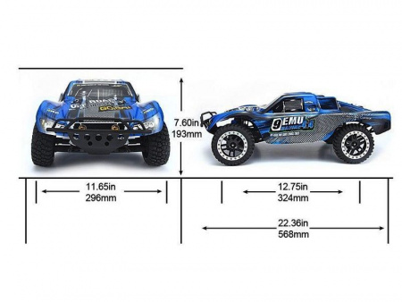 Фото Радиоуправляемый шорт-корс Remo Hobby 9EMU (синий) 4WD 2.4G 1/8 RTR | Инномарт