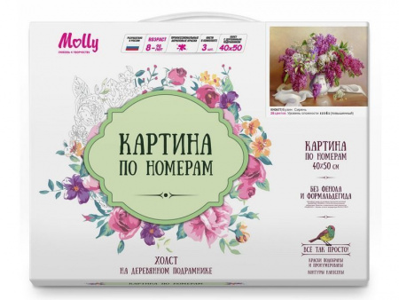 Фото Картина по номерам 40х50 Бузин. Сирень (28 цветов) | Инномарт