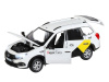 Фото Машина "АВТОПАНОРАМА" Яндекс.Такси LADA GRANTA CROSS, белый, 1/24, свет, звук, в/к 24,5*12,5*10,5см | Инномарт