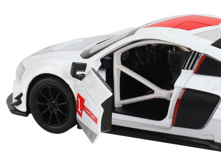 Фото Машина "АВТОПАНОРАМА" AUDI R8, белый перламутр, 1/32, свет, звук, инерция, в/к 17,5*13,5*9 см | Инномарт