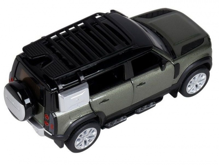 Фото Машина "АВТОПАНОРАМА" Land Rover Defender 110, 1/32, зеленый, свет, звук, в/к 17,5*13,5*9 см | Инномарт
