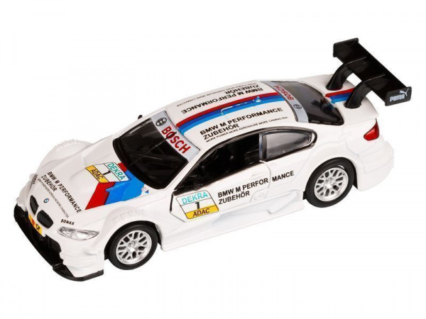 Машина "АВТОПАНОРАМА" BMW M3 DTM, 1/42, белый, инерция, откр. двери, в/к 17,5*12,5*6,5 см | Инномарт
