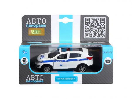 Фото Машина "АВТОПАНОРАМА" KIA SPORTAGE R, Полиция, 1/39, инерция, откр. двери, в/к 17,5*12,5*6,5 см | Инномарт