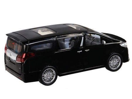 Фото Машина "АВТОПАНОРАМА" Toyota Alphard, 1/29, черный, откр. двери, свет, звук, в/к 20*10*11 см | Инномарт