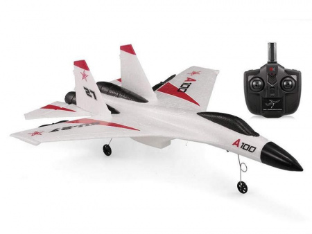 Фото Р/У самолет XK Innovation SU27 340мм EPP 2.4G 3-ch LiPo RTF (белый) | Инномарт