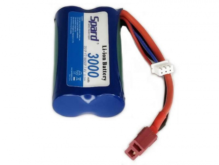 Фото Аккумулятор Li-Ion Spard 3000mAh, 7,4V, 10C, T‐plug для Remo Hobby 1/16, Himoto 1/18 | Инномарт