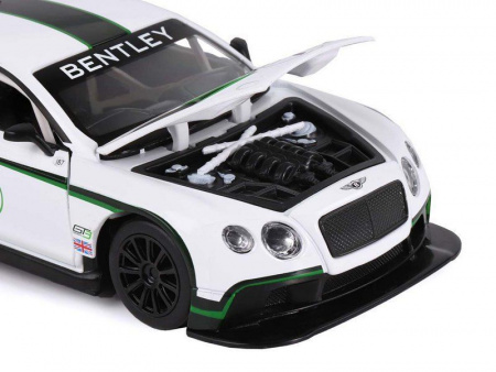 Фото Машина "АВТОПАНОРАМА" Bentley Continental GT3 Concept, белый, 1/24, в/к 24,5*12,5*10,5 см | Инномарт