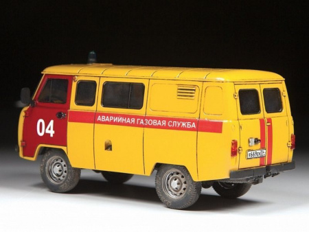 Фото Сборная модель ZVEZDA УАЗ-3909 "Буханка" Аварийная газовая служба, 1/43 | Инномарт