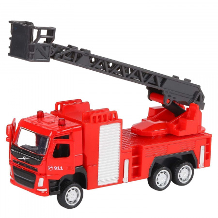 Фото Машина "АВТОПАНОРАМА" VOLVO FM "Пожарная служба", красный, 1/72, инерция, в/к 17,5*13*6,5 см | Инномарт