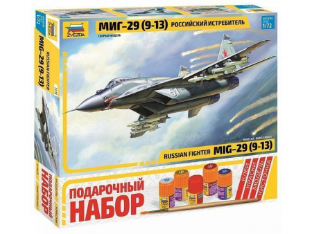 Фото Сборная модель ZVEZDA Российский истребитель МиГ-29 (9-13), подарочный набор, 1/72 | Инномарт