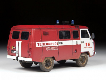Фото Сборная модель ZVEZDA УАЗ-3909 "Буханка" Пожарная служба, 1/43 | Инномарт