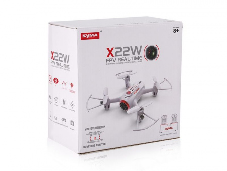 Фото Р/У квадрокоптер Syma X22W-1 с FPV трансляцией Wi-Fi, камера 0,3 Мп, 2.4G RTF | Инномарт