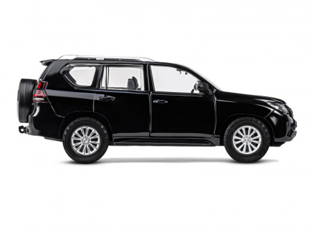Фото Машина "АВТОПАНОРАМА" Land Cruiser Prado, 1/24, черный, свет, звук, в/к 24,5х12,5х10,5 см | Инномарт